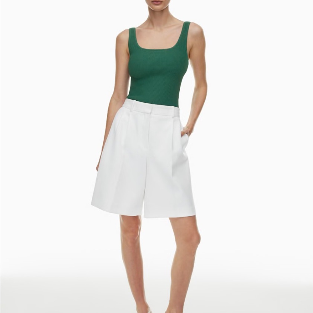 Green Aritzia Sculpt Knit Tank